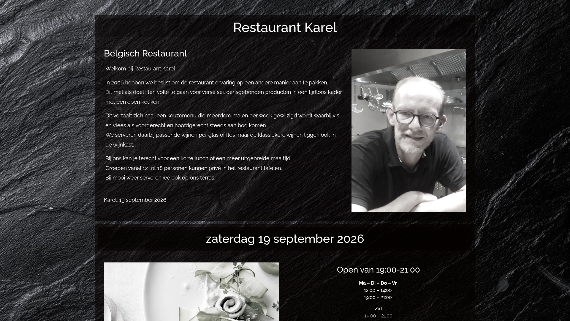 Website Restaurant Karel
